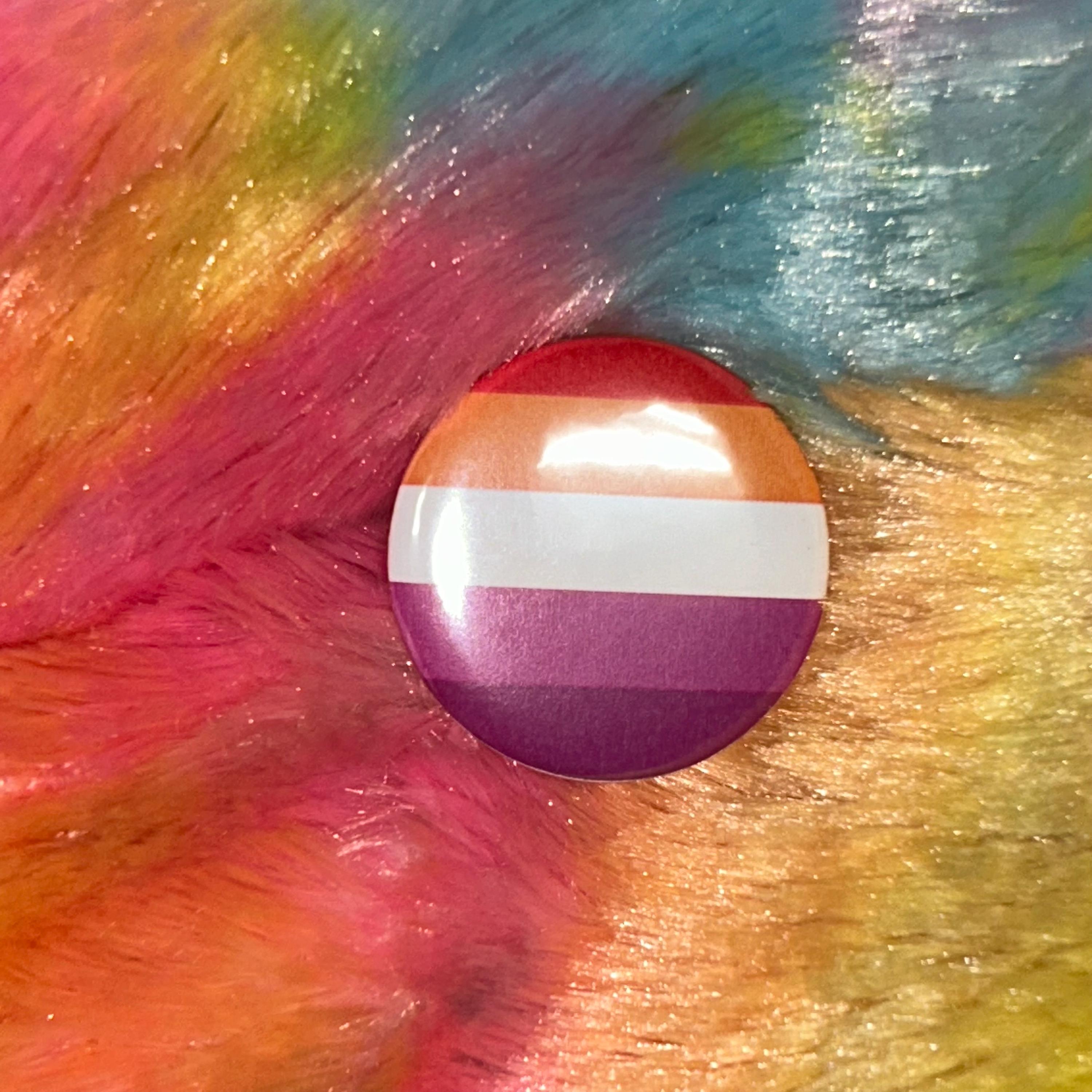 Lesbian Flag Pride Button Pin Accessory - Etsy