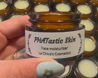 Crema hidratante facial de sebo natural con jojoba, incienso y vitamina E – Frasco ámbar