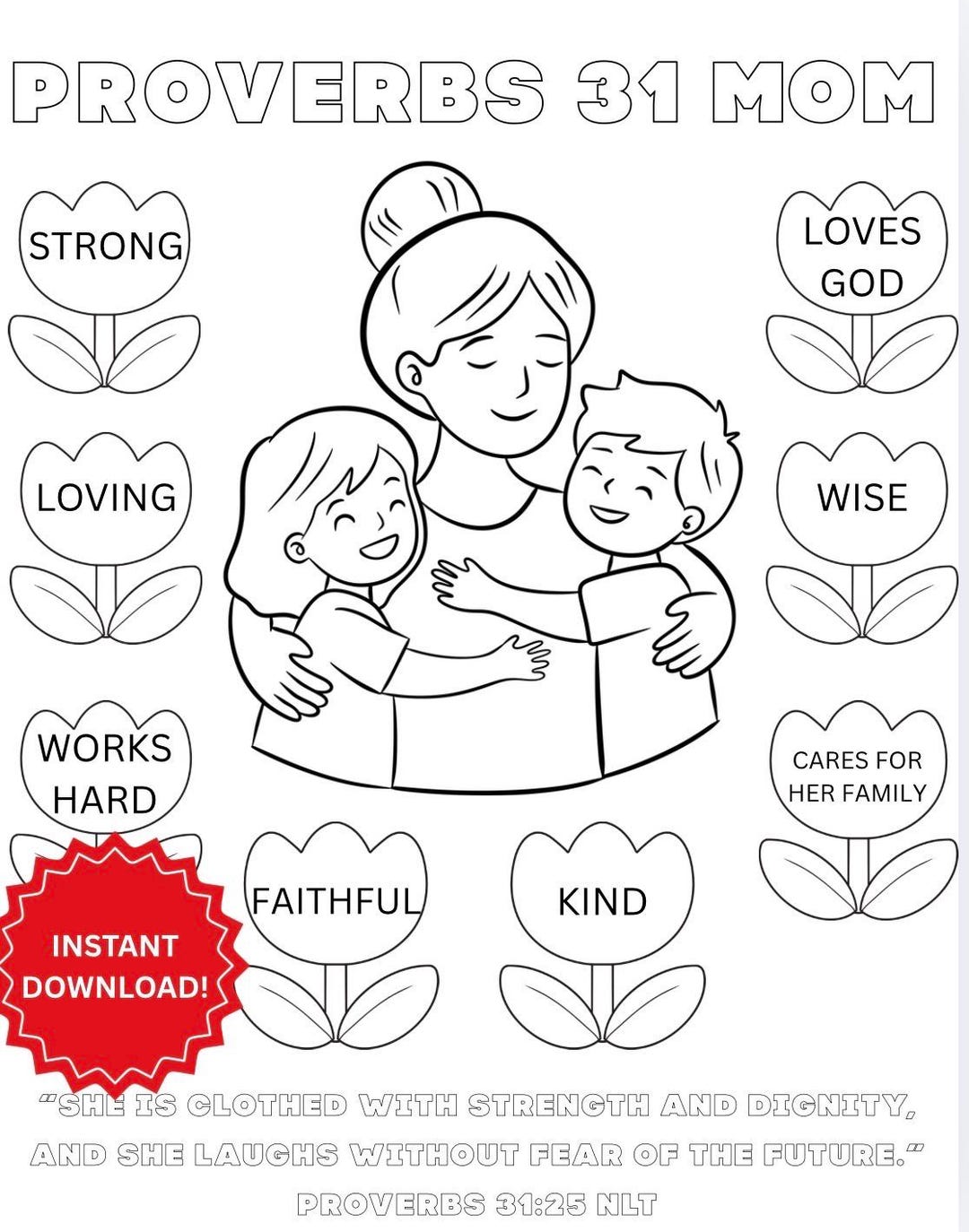 Kids Mother’s Day Coloring & Word Search Printable Bundle - Etsy UK