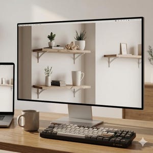Minimalist Workspace 3K: Pack of 3 Realistic Virtual Office Backgrounds