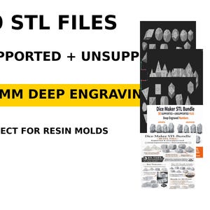 30 STL Dice Files –Deep Engraved Numbers for Resin Molds (Digital Download)
