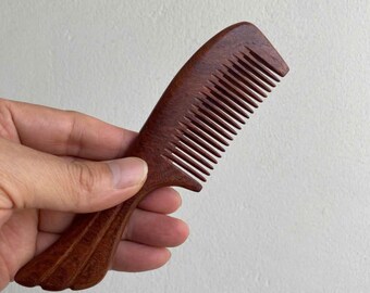 Handmade Rosewood Hair Comb, Natural Wooden Comb, Wide Tooth Hair Comb, Anti Static Hair Brush, Eco Friendly Gift for Women Men