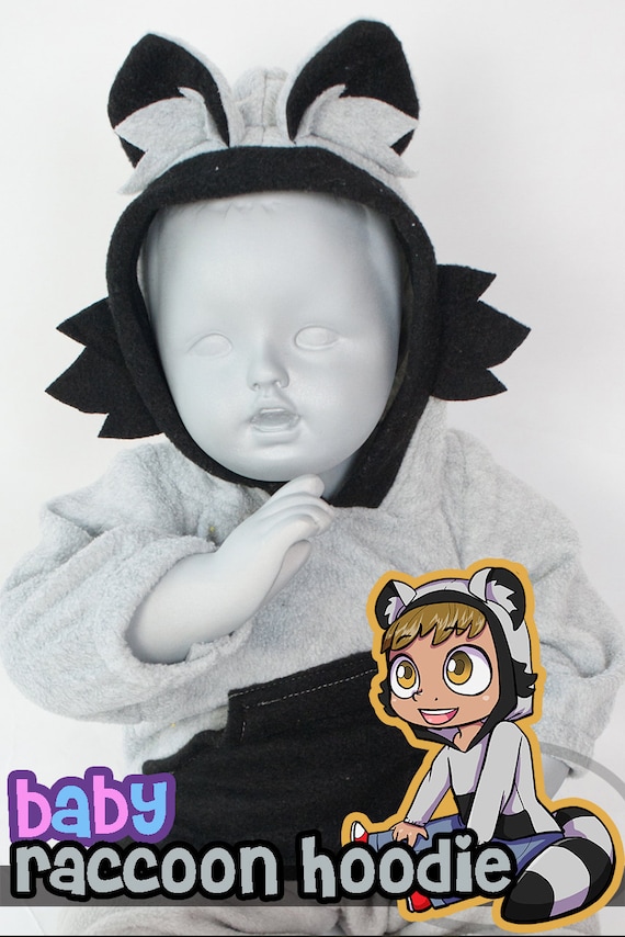 BABY & TODDLER Raccoon Hoodie 3 Month to 18 Month Costume Etsy