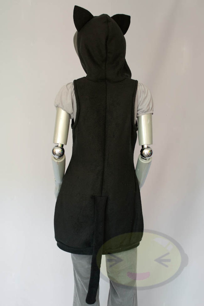Black Cat Dress Costume Handmade Cuddly Furry Etsy