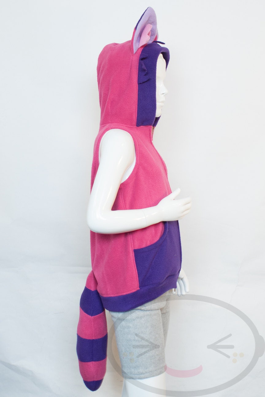 KIDS Cheshire Cat Hoodie Costume Vest Jacket Handmade Etsy