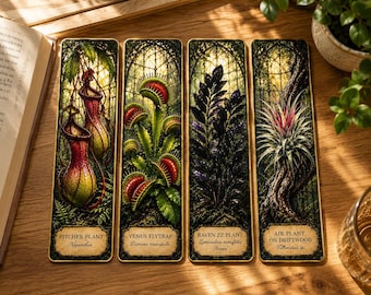 Botanical Bookmark Set | Greenhouse Curiosities with Plant Designs