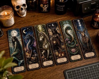 Fantasy Bookmark Collection | Mythical Creatures Including Mermaid, Dragon, and Unicorn