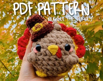 PDF crochet PATTERN Nugget the TURKEY Josabella's Crochet Shop Instant Download