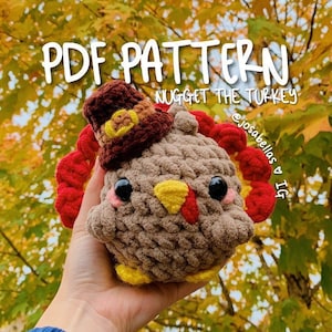 PDF crochet PATTERN Nugget the TURKEY Josabella's Crochet Shop Instant Download