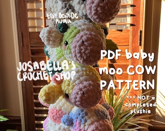 PDF Crochet BABY MOO amigurumi cow Josabella's Crochet Shop Instant Download
