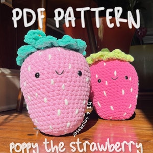 PDF Poppy the Strawberry PATTERN Jumbo Berry Josabella's Crochet Shop Instant Download image 4
