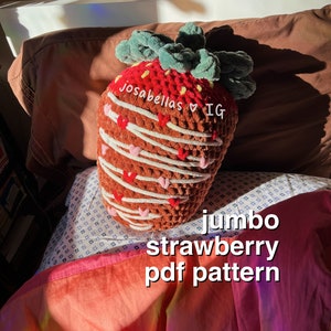 PDF Poppy the Strawberry PATTERN Jumbo Berry Josabella's Crochet Shop Instant Download