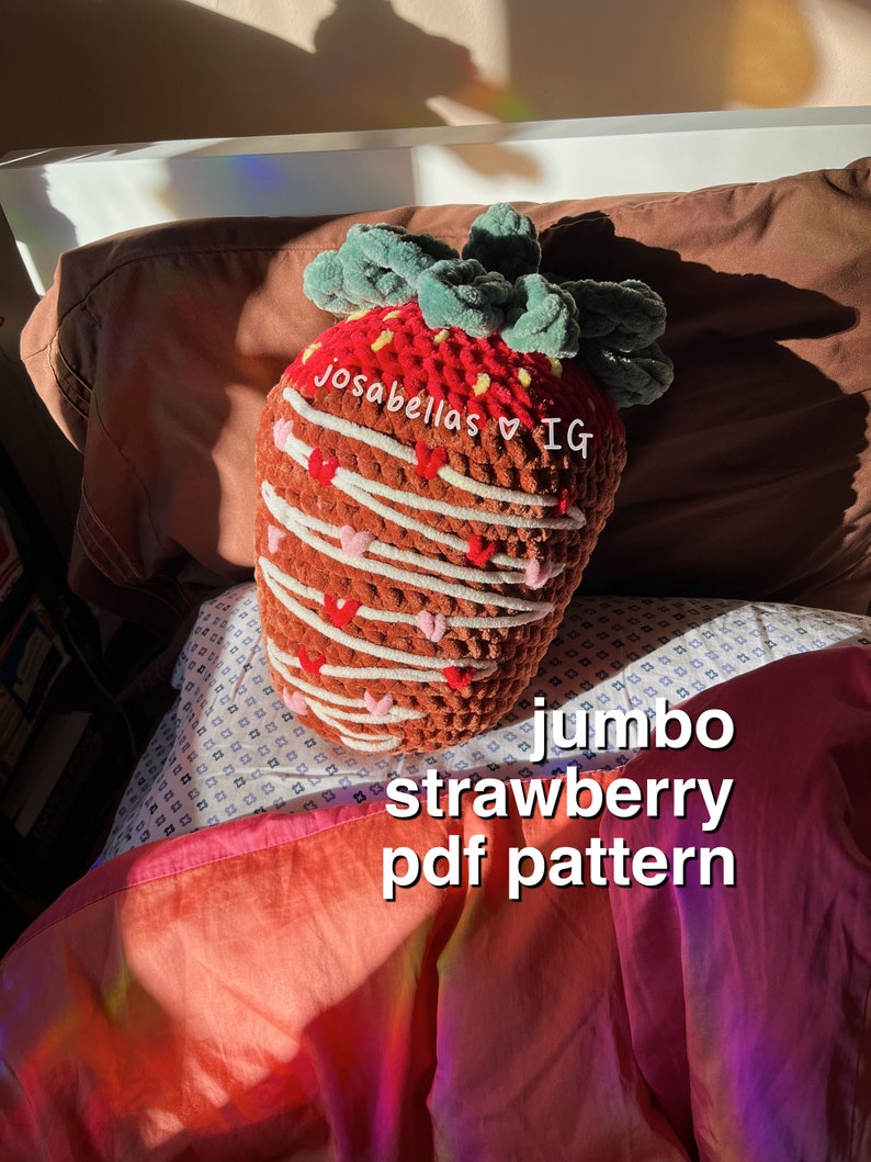 PDF Poppy the Strawberry PATTERN Jumbo Berry Josabella's Crochet Shop Instant Download image 1