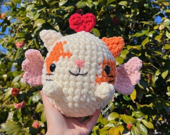 soft squishy crochet sprakly ROMANTICAT plushie unique romantic cat amigurumi Stuffed Animal Toy Gift Josabella’s Crochet Shop