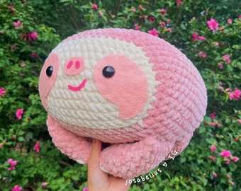 JUMBO SLOTH kawaii super sized pink pillow plushie Josabella’s Crochet Shop