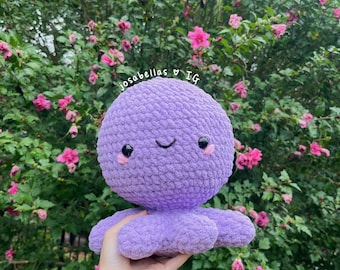 JUMBO OCTOPUS plushie cute desk buddy sea animal lover ocean life marine life amigurumi crochet kawaii handmade Josabella’s Crochet Shop