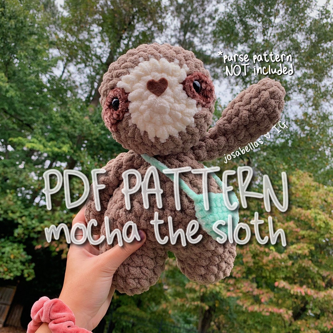 PDF Crochet PATTERN Mocha the SLOTH Josabella's Crochet Shop Instant ...