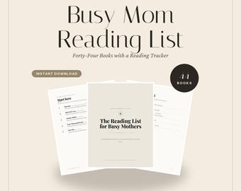 Busy Mom Reading List | 44 Curated Books, Reading Tracker (PDF Download)
