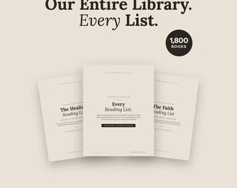 Every Reading List Mega Bundle | 18 Reading Lists, 1800 Books | Complete Self Help Book Checklist Collection | Fillable Printable PDF
