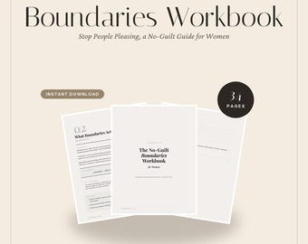 Boundaries Workbook for Women, Stop People Pleasing | People Pleaser Journal, No-Guilt Guide PDF