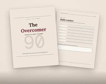 90 Day Goal Planner Printable | Fillable PDF Habit Tracker | Vision & Weekly Planner for Personal Growth | Instant Download