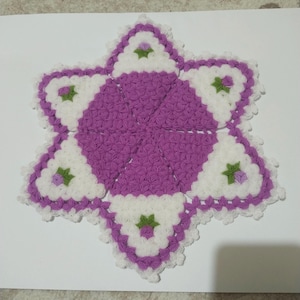 Handmade Purple Star Bath Fiber - Celestial Body Scrubber - Exfoliating Washcloth - Star Bathroom Decor - Spa Soft Gift - Blacksea Thread