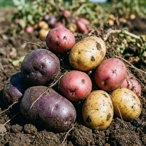 Mixed Specialty Color Potatoes for Planting, 2 Pound, Potatoes Bulbs Tubers Vegetable Plants for Home Garden
