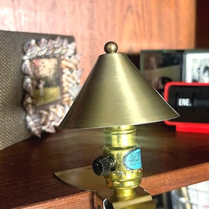Vintage 1960’s Mini TENSOR Brass Clip Clamp On Lamp Modernist Industrial Style