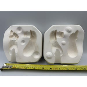 VTG 1989 Scioto 1816 Keramik Schlickergussform Kerzenarme 13cm x 9cm x 13cm
