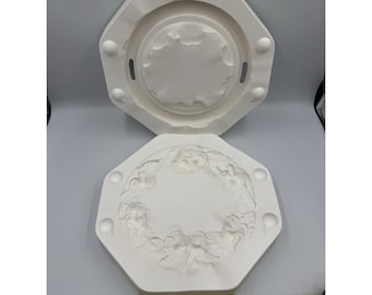 VTG 1980' Holland Mold H2413 Ceramic Casting Slip Mold Mirror Frame 11"x11"x3.5"