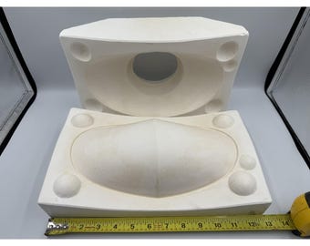 VTG 1980' NU-Trend 72 Ceramic Slip Casting Mold Tole Scale Dish 13"x7.5"x5.5"