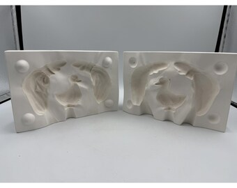 VTG 1988 Gare Inc 1288 Ceramic Slip Casting Mold Doll Arms & Duck 8"x5.5"x4"