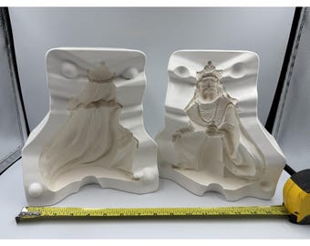 VTG 1990 Gare Inc 1603 Ceramic Slip Casting Mold Nativity King 3 8.5"x6"x9"