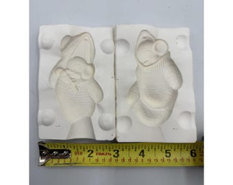 Vintage 1980 Alberta's A-233 Ceramic Slip Casting Mold Mouse In Mitten 4.5"x3"