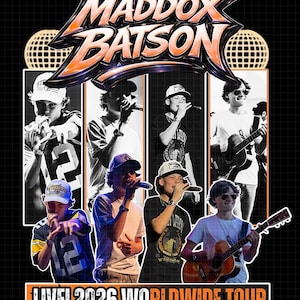 Maddox Batson 2026 Tour PNG Tshirt Design (Digital Download)