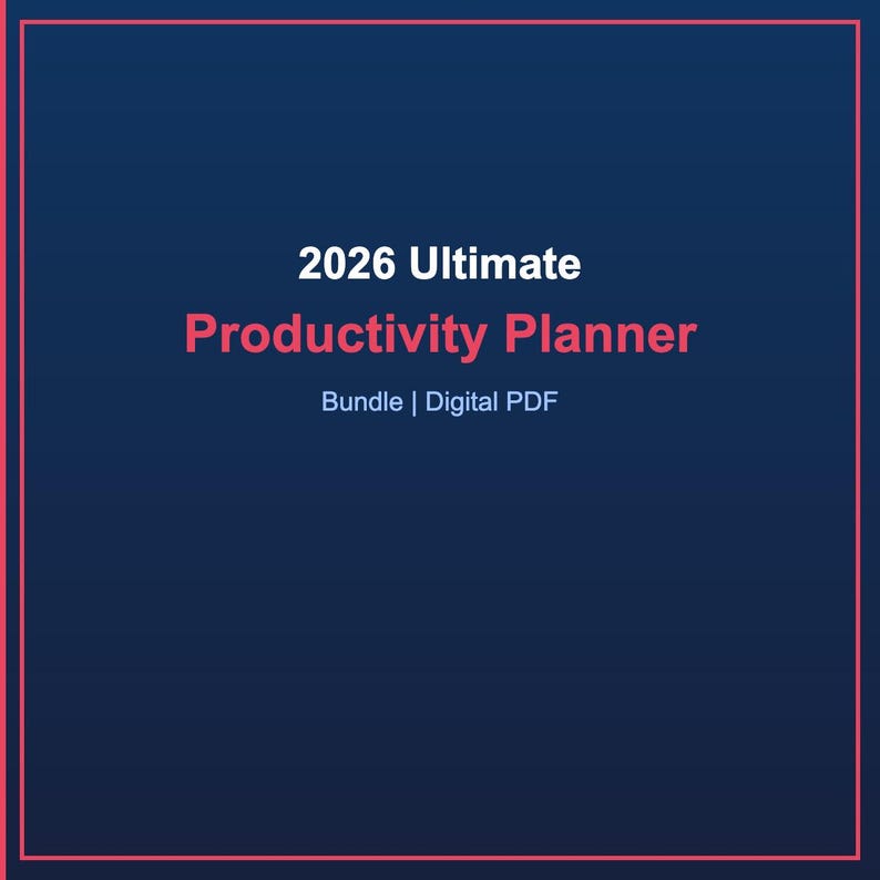 2026 Ultimate Productivity Planner Bundle | Digital PDF Planner - Etsy