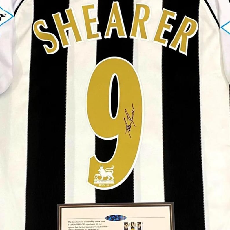 Newcastle United 2005-06 Alan Shearer Signed Printed Tribute Jersey image 2