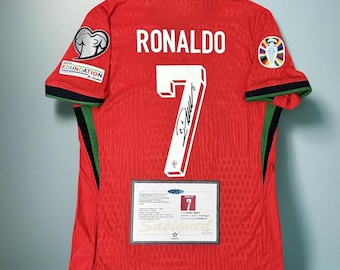 Portugal 2024 Cristiano Ronaldo Signed Printed Tribute Jersey