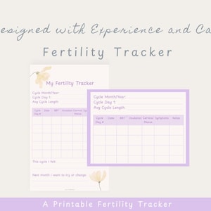 Registro de fertilidad imprimible / Seguimiento del ciclo, ovulación y registro de síntomas (descarga digital)