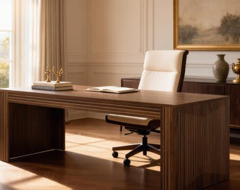 Dwuosobowe drewniane biurko, bardzo długi stół komputerowy do biura domowego