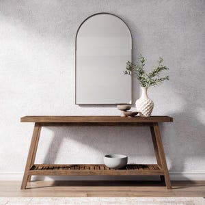 Farmhouse Entryway Table Long Narrow Wood Console Table