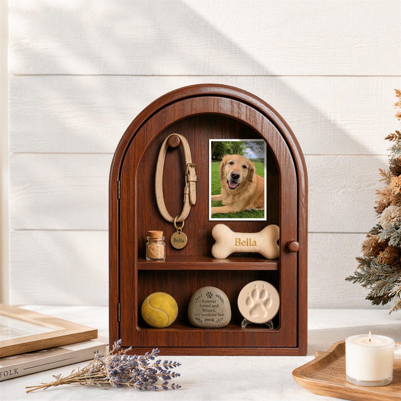 Personalized Dog Shadow Box | Pet Memorial Keepsake Display, Sympathy ...