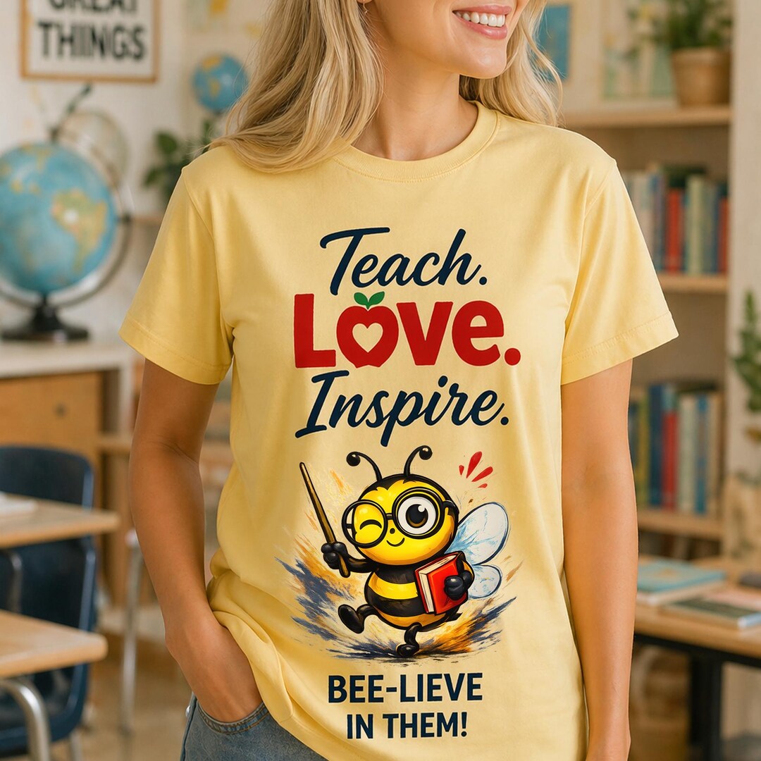 Teach Love Inspire Bee PNG, Inspirational Teacher Gift (digital ...