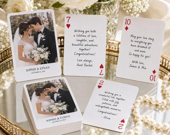 Carte da gioco personalizzate con foto, carte da gioco personalizzate con foto, libro degli ospiti per matrimoni con foto, gioco di carte