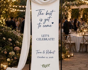 Personalized Wedding Welcome Tapestry, The Is Yet To Come Banner