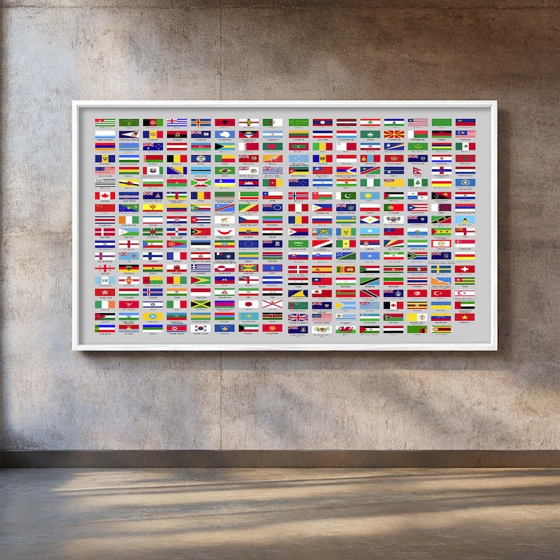 Distinct Country Flags World Flags Collection, Country Flags Poster, Educational Wall Art - Etsy