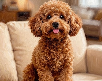 Custom Pet Portrait Oil Painting, Realistic Dog Cat Art, Personalized Wall Decoration