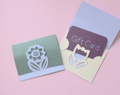 Gift Card Holder SVG CUTTING FILES for Cricut / Flower Thank You Template / Set of 2 Sunflower + Tulip Design / Spring Floral Wedding Card