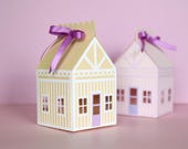 House Gift Box SVG CUTTING FILES for Cricut / Christmas Village Square Treat Box Template / Unique Putz House / Holiday Decor / Teacher Gift