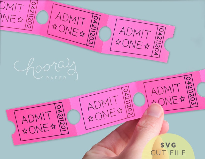 Ticket SVG Cutting Files for Cricut / Circus Theme Party - Etsy